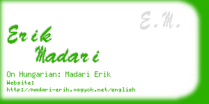 erik madari business card